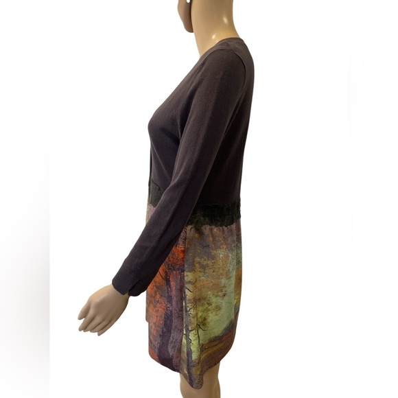 Anthropologie Knitted & Knotted Foliage Multicolor Long Sleeve Cardigan size S - Picture 4 of 5